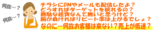 チラシ・DM・メール・ダーゲットを絞る